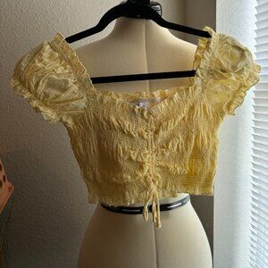 Princess Polly Yellow Crop Top